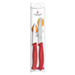 Victorinox Classic 4.25" Utility Knife and 3.25" Paring Knife Set Red Handles