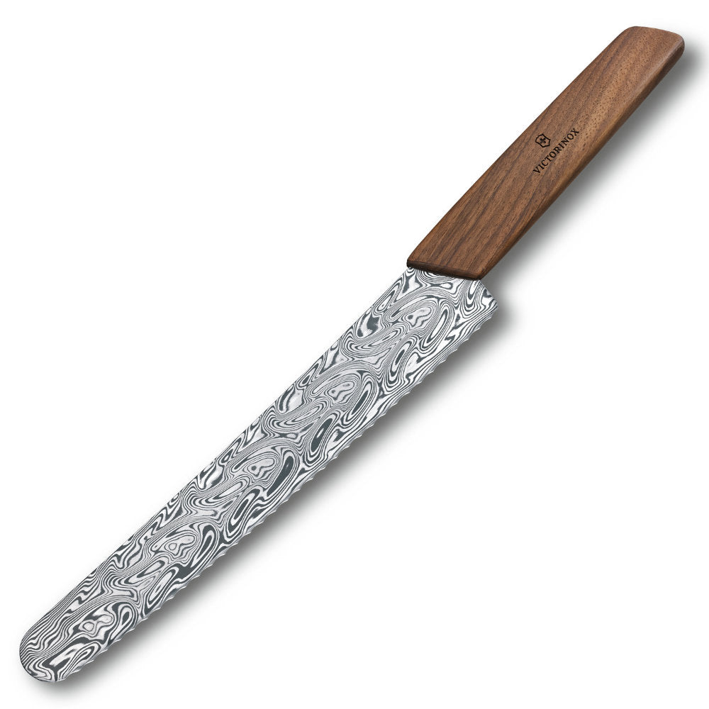 Swiss Modern Damast Bread Knife Limited Edition Knife 2021 at Swiss Knife Shop