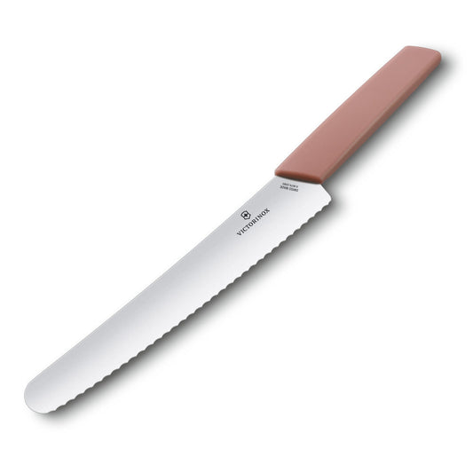 Swiss Modern Colors 8.5" Bread Knife in Apricot Rose by Victorinox at Swiss Knife Shop