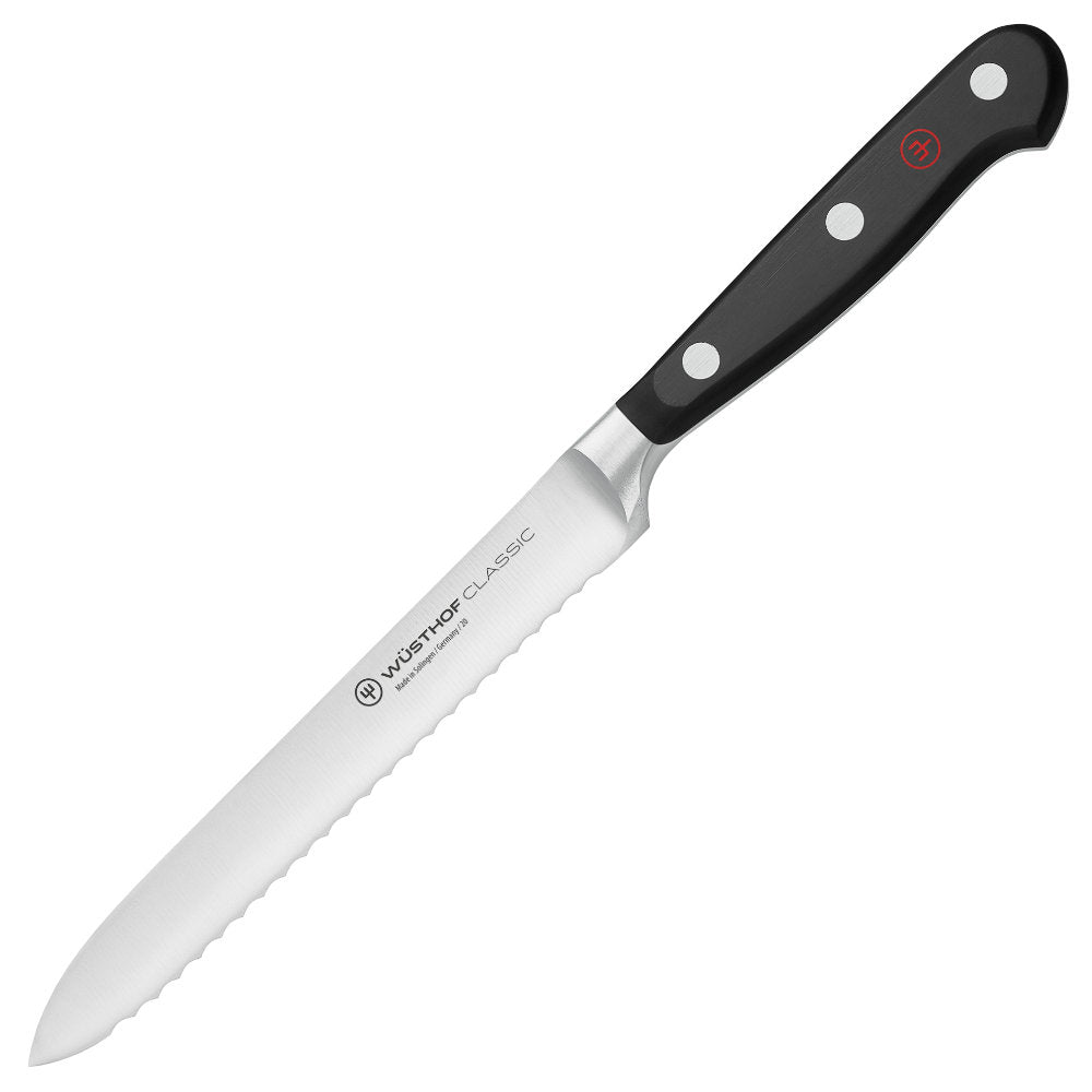 Wusthof Classic 5 Inch Serrated Utility Knife at Swiss Knife Shop