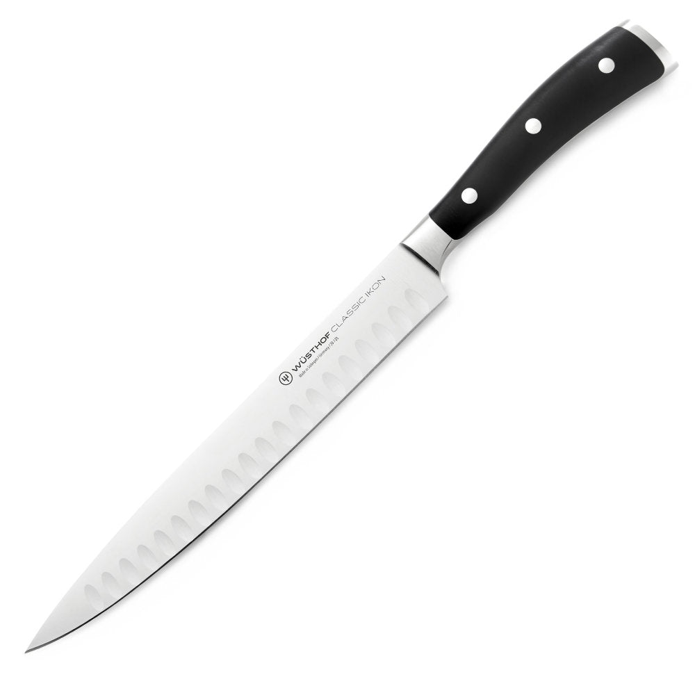 Wusthof Classic Ikon 9" Hollow Edge Carving Knife at Swiss Knife Shop