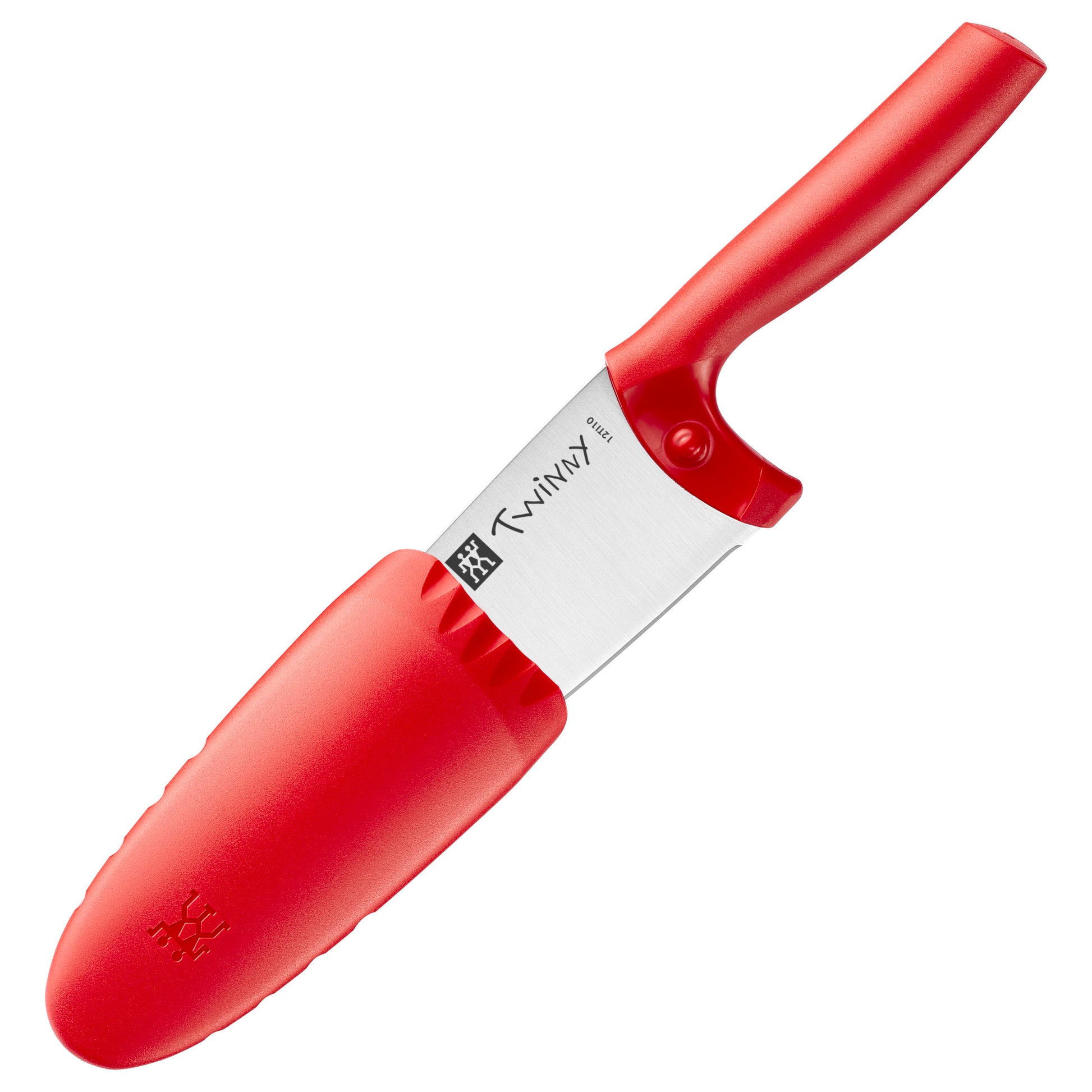 Twinny Kid's Chef's Knife by Zwilling in Red Going into Sheath