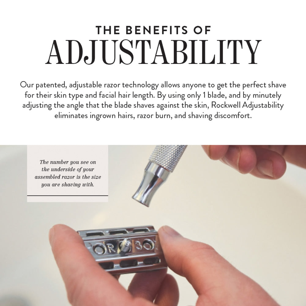 Rockwell 6C Fully Adjustable Safety Razor Adjustability Benefits