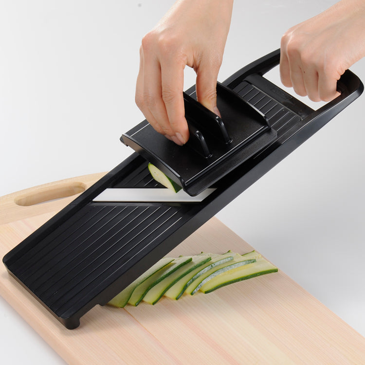  Kyocera Advanced Ceramic Adjustable Mandoline Vegetable Slicer  w/ Handguard-Red 11 x 4: Home & Kitchen