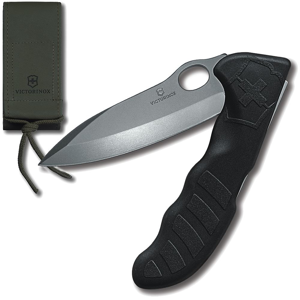 Victorinox Hunter Pro Black Lockblade Swiss Army Knife with Pouch