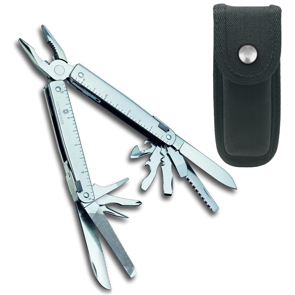 Victorinox Swiss Tool Multi-Tool With Leather Pouch - Stainless Steel, Model 35200