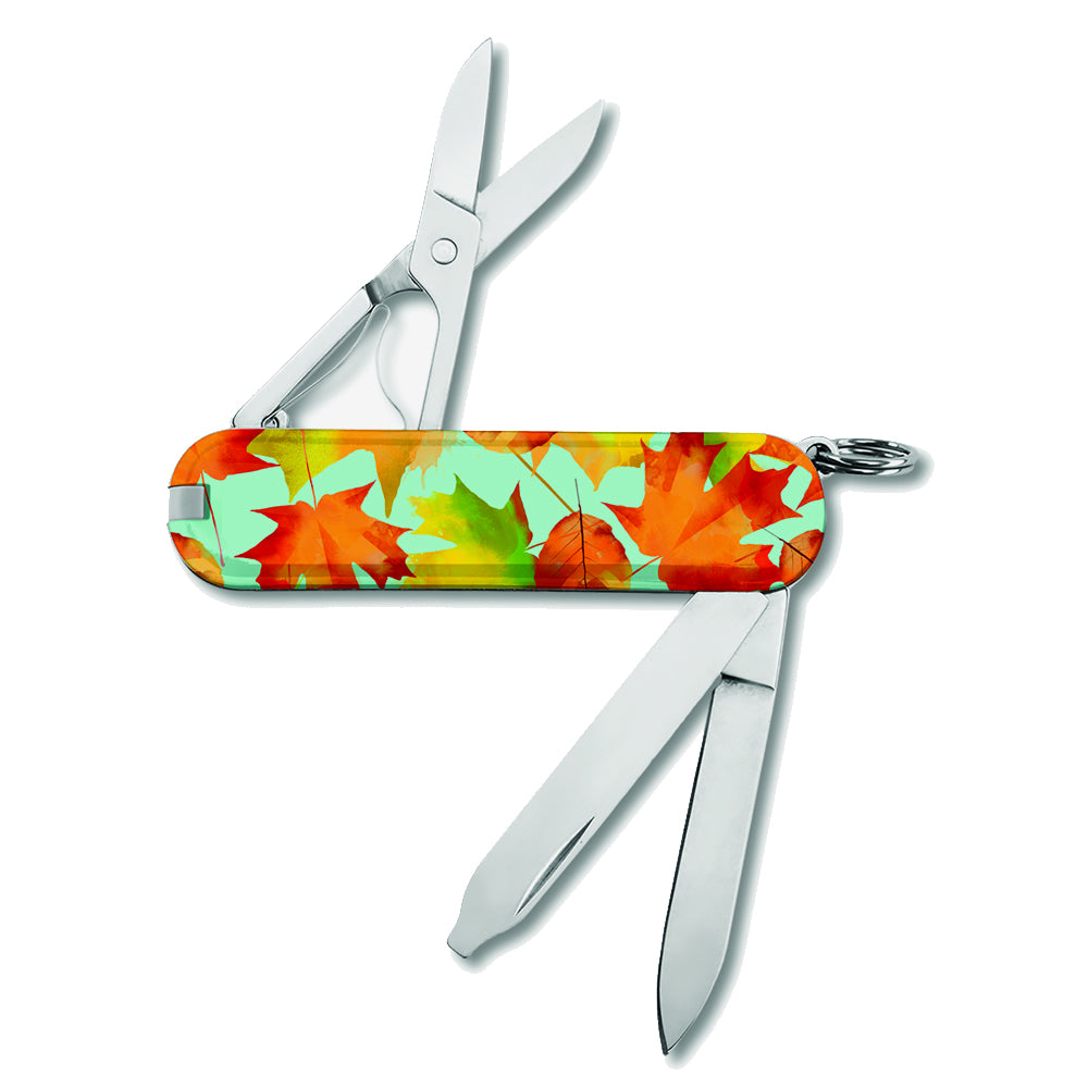 Back View of Autumn Leaves Classic SD Exclusive Swiss Army Knife