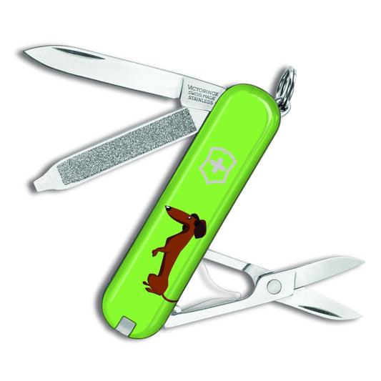 Dachshund Dog Green Classic SD Exclusive Swiss Army Knife at Swiss Knife Shop