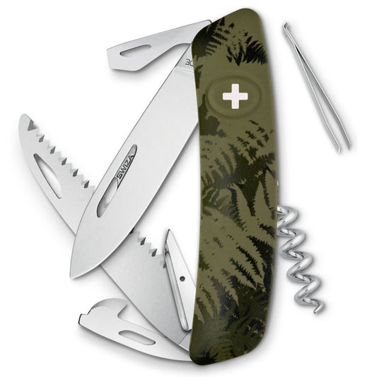 Swiza C05 Swiss Pocket Knife, Olive Fern Camouflage