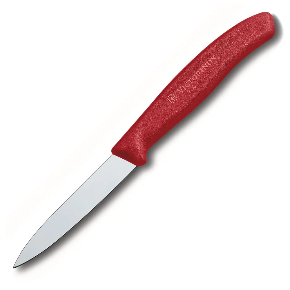 Swiss Classic 3.25" Spear Tip Paring Knife by Victorinox in Red