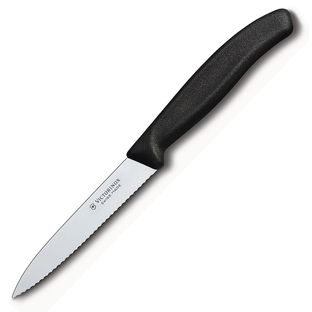 Swiss Classic 4" Serrated Spear Tip Paring Knife by Victorinox at Swiss Knife Shop