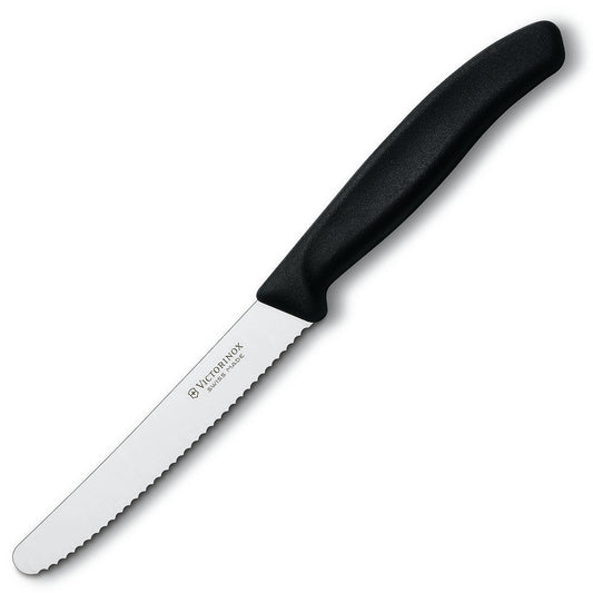 Swiss Classic 4.5" Serrated Round Tip Paring Knife by Victorinox at Swiss Knife Shop