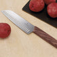 Swiss Modern Wood 7.5" Granton Edge Santoku Knife by Victorinox