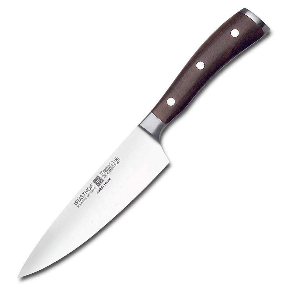 Wusthof Ikon Blackwood 6" Cook's Knife at Swiss Knife Shop
